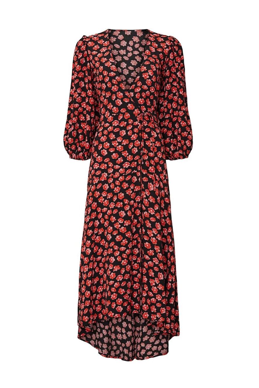 Ganni Anthropologie Floral Wrap Dress S NWT